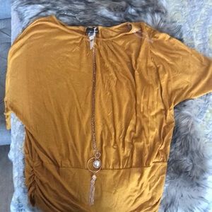 Mustard yellow shirt